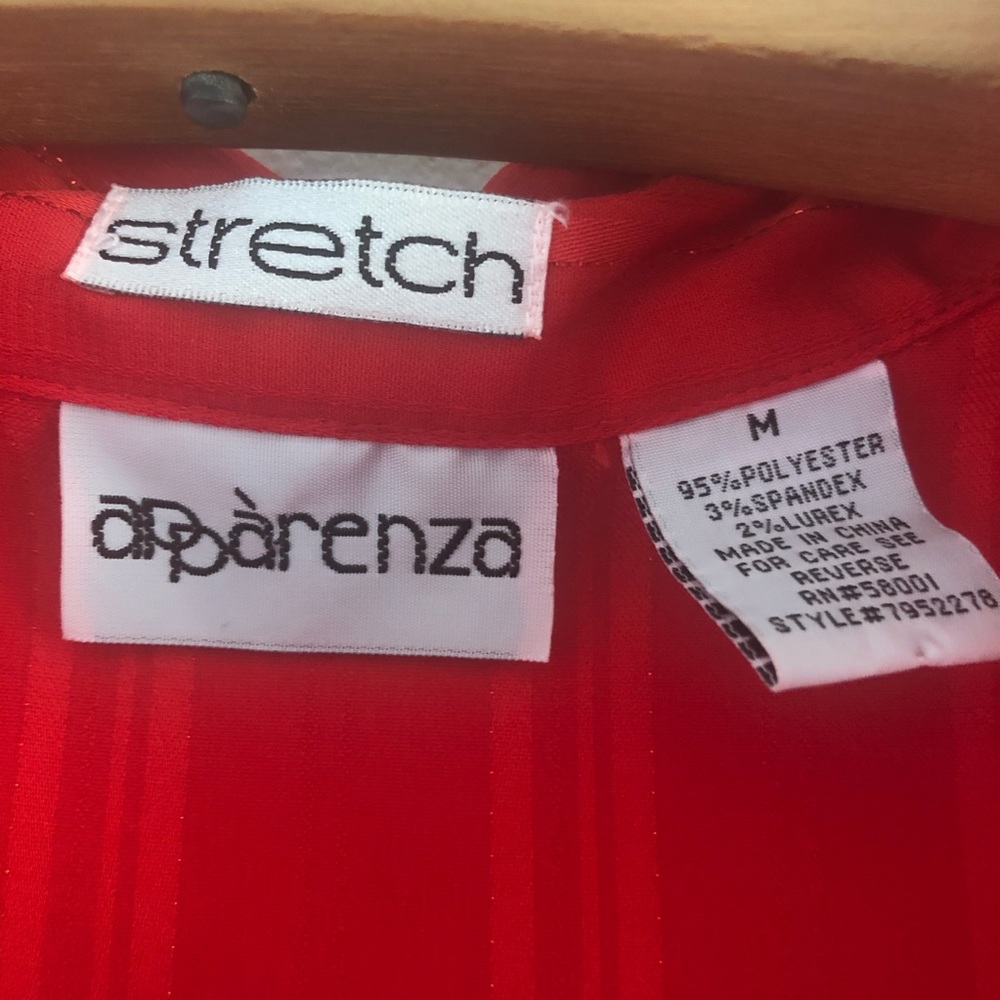 Apprenza Vertical Striped Button Down Blouse - image 5